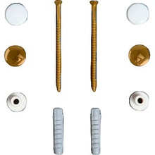 Simas F 90 Br Бронза Белый  Вертикальный Крепление для унитаза и биде 10x3x2,5 см, Италия - фото 1 - фото 1