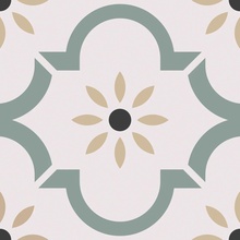 Smile Tile Эклектика Арабески зеленый Керамогранит 20x20 см, Индия, ничего - фото 1 - фото 1