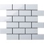 Starmosaic Homework A1001G Brick White Glossy Мозаика 28,8x29,4 см, Китай, под мозаику - фото 1