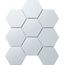 Starmosaic Homework SBH1005 Hexagon big White Matt Мозаика 25,6x29,5 см, Китай, под мозаику - фото 1