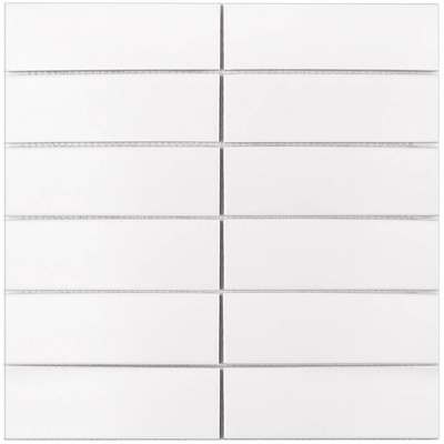 Starmosaic Homework V-VW56000 White Matt Мозаика 30x30 см, для ванной, стиль: современный, цвет: белый, Китай, под мозаику - фото 1