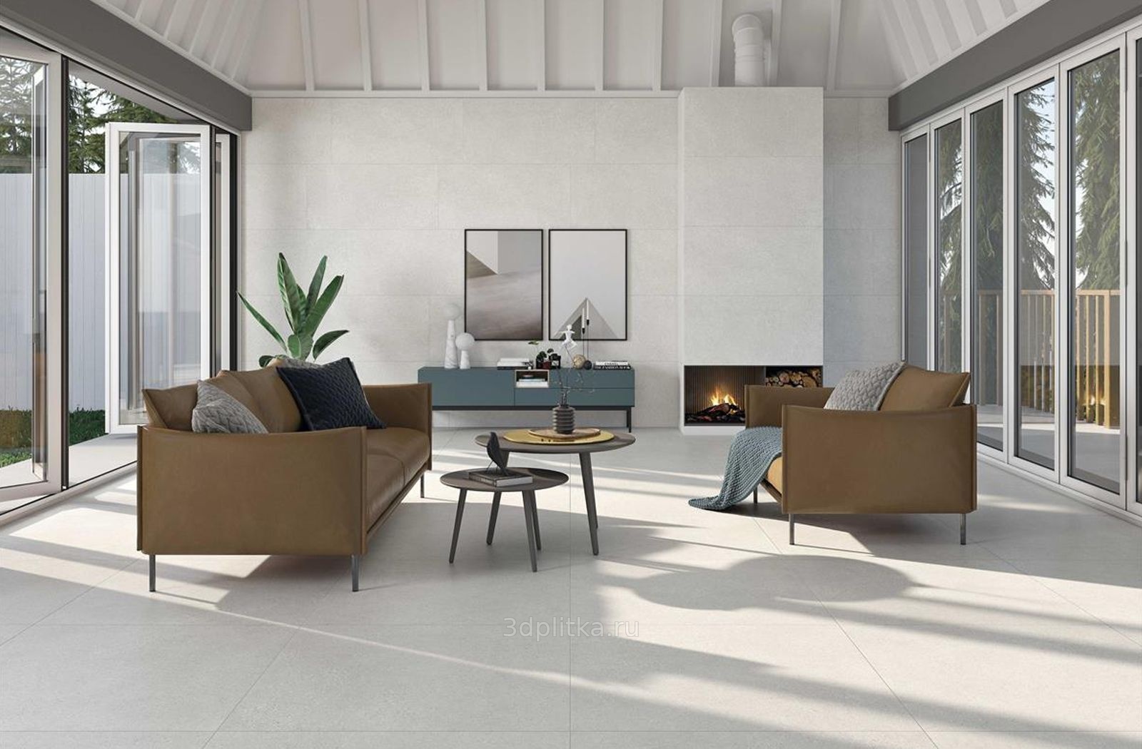 Stn Ceramica Homestone 60x120, керамогранит, Испания, под камень  - фото интерьера 1