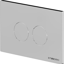 Stworki Хельсинки 500472 пластик, цвет глянцевый хром Кнопка смыва 1,05x26,7x17 см, Россия - фото 1 - фото 2