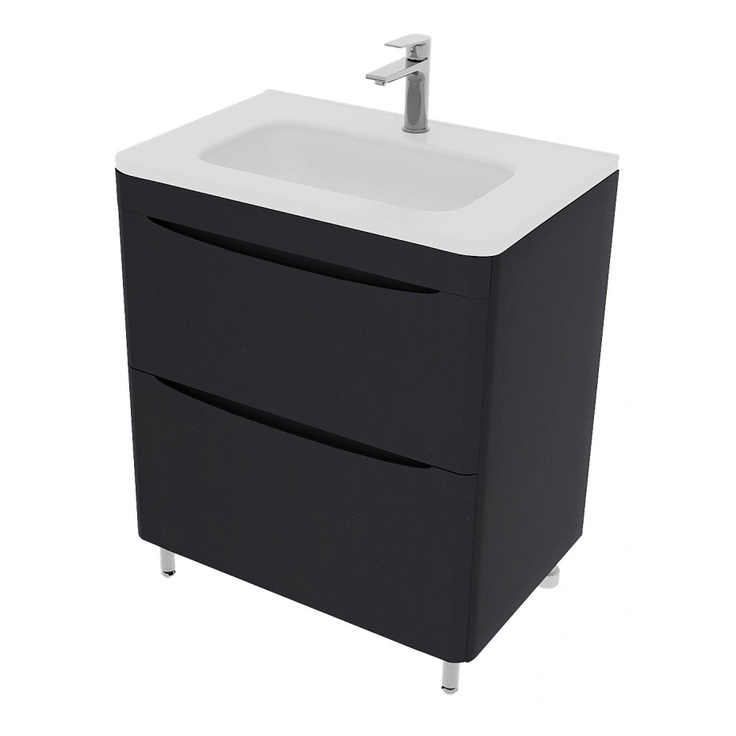 Style Line Бергамо СС-00002522 Графит 70 (напольная) Тумба для раковины 34,6x59,1x83 см, Россия - фото 1 Style Line Бергамо СС-00002522 Графит 70 (напольная) Тумба для раковины 34,6x59,1x83 см, Россия - фото 1