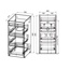 Style Line Даллас СС-00002605 Серая L 100 (Три ящика) Тумба с раковиной 47,7x38x85,5 см, Россия - фото 2