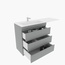 Style Line Даллас СС-00002617 Серая L 150 (Три ящика) Тумба с раковиной 48x85x87,5 см, Россия - фото 2
