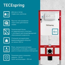 Tece TECEspring S401111 Кнопка смыва Хром глянцевый Система инсталляции (комплект) Германия - фото 1 - фото 2