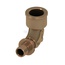 Tece TECEflex 708104 с муфтой 25x3/4" бронза Уголок соединительный Германия - фото 1