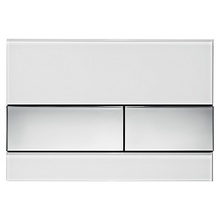 Tece Square 9240800 cтекло белое, клавиши белые Кнопка смыва Германия - фото 1 - фото 1