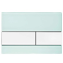 Tece Square 9240803 cтекло зеленое, клавиши белые Кнопка смыва Германия - фото 1 - фото 1