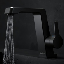 Teska Thetis E5208 Для раковины Чёрный матовый Смеситель 15,5x9,6x17,5 см, для раковины, Турция - фото 1 - фото 2