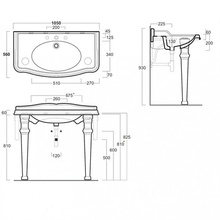 Tiffany World Bristol TWBR874.3oro Консоль для раковины 56x105x85 см, Италия - фото 1 - фото 4