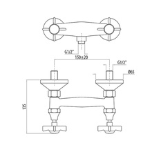 Tiffany World London TW1707517COcr Для душа Хром Смеситель 13,5x21,5x6,5 см, для душа, Италия - фото 1 - фото 2