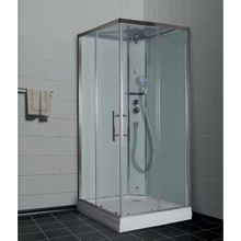 Timo Premium ILMA 101 100x100 стекло прозрачное/матовое/хром Душевая кабина 100x100x220 см, Финляндия - фото 1 - фото 2