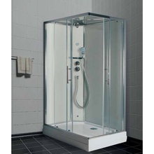 Timo Premium ILMA 102 L 120x80 левая стекло прозрачное/белое/хром Душевая кабина 80x120x222 см, Финляндия - фото 1 - фото 2