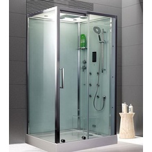 Timo Premium PURO H-510 L 120x90 левая стекло прозрачное/белое/хром Душевая кабина 90x120x220 см, Финляндия - фото 1 - фото 1