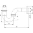 Timo 961/00L U-образный Сифон для раковины 30x11 см, Финляндия - фото 2