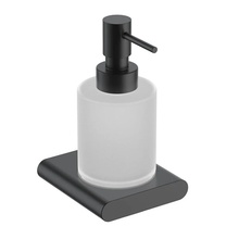 Timo Luiro 18438/03 Матовое стекло/Черный матовый Дозатор для жидкого мыла 10,8x8,6x15,9 см, Финляндия - фото 1 - фото 1