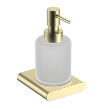 Timo Luiro 18438/17 Матовое стекло/Золото матовое Дозатор для жидкого мыла 10,8x8,6x15,9 см, Финляндия - фото 1 - фото 1