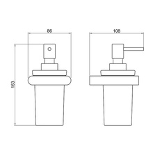 Timo Luiro 18439/17 Матовое стекло/Золото матовое Дозатор для жидкого мыла 10,8x8,6x16,3 см, Финляндия - фото 1 - фото 2