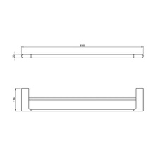 Timo Luiro 18456/03 Черный матовый 60 Полотенцедержатель 11,9x63,8x2 см, Финляндия - фото 1 - фото 2