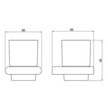 Timo Luiro 18432/17 Матовое стекло/Золото матовый Стакан 9,8x8,6x9,5 см, Финляндия - фото 1 - фото 2