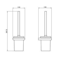 Timo Luiro 18461/17 Золото матовое Ершик 11,8x11x35,7 см, Финляндия - фото 1 - фото 2