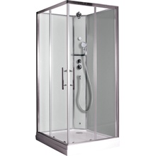 Timo Premium ILMA 101 100x100 стекло прозрачное/матовое/хром Душевая кабина 100x100x220 см, Финляндия - фото 1 - фото 1