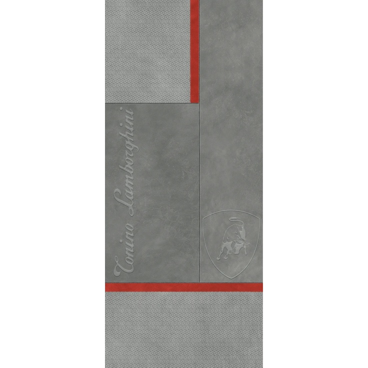 Tonino Lamborghini Korium 167562 Grey Red Square Logo Керамогранит 120x280 см, Италия, под кожу - фото 1 Tonino Lamborghini Korium 167562 Grey Red Square Logo Керамогранит 120x280 см, Италия, под кожу - фото 1