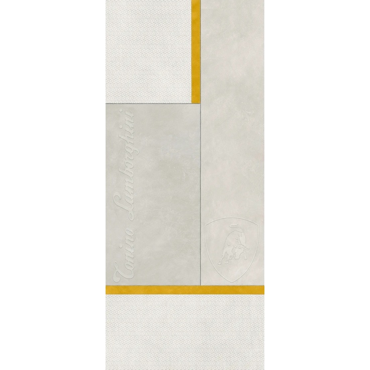 Tonino Lamborghini Korium 167573 White Yellow Square Logo Керамогранит 120x280 см, Италия, под кожу - фото 1 Tonino Lamborghini Korium 167573 White Yellow Square Logo Керамогранит 120x280 см, Италия, под кожу - фото 1
