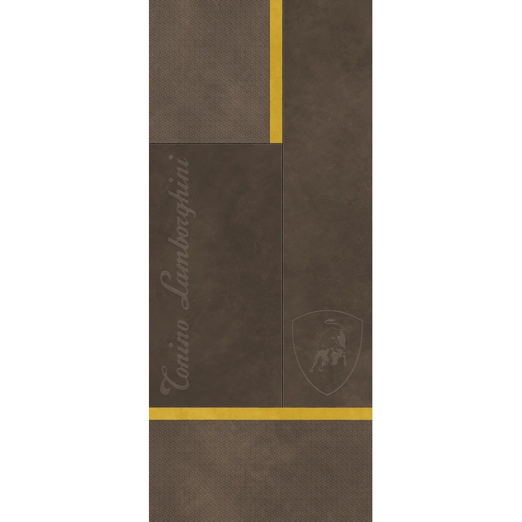 Tonino Lamborghini Korium 167583 Brown Yellow Square Logo Керамогранит 120x280 см, Италия, под кожу - фото 1 Tonino Lamborghini Korium 167583 Brown Yellow Square Logo Керамогранит 120x280 см, Италия, под кожу - фото 1