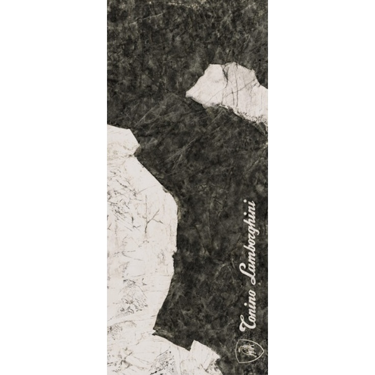 Tonino Lamborghini Magma 189120 F Logo D Black & White Lap Ret Керамогранит 120x280 см, Италия, под камень - фото 1 Tonino Lamborghini Magma 189120 F Logo D Black & White Lap Ret Керамогранит 120x280 см, Италия, под камень - фото 1