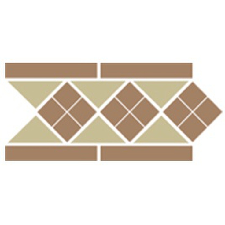 TopCer Victorian Designs Lisbon-1 with 1 strip (Tr.03 Dots 04 Strips 04) Бордюр 15x28 см, Португалия, под камень  - фото 1