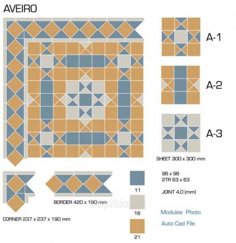 TopCer Aveiro керамогранит, Португалия, под мозаику - фото интерьера 1