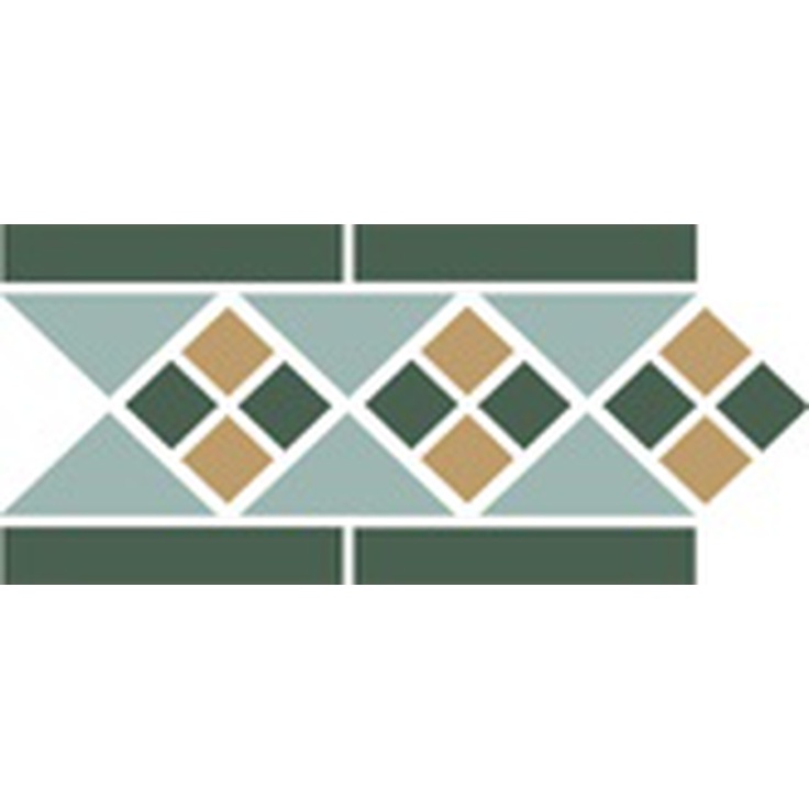 TopCer Octagon New LISBON with 1 strip (Tr.13, Dots 18+03, Strips 18) Бордюр 15x28 см, Португалия, под камень  - фото 1