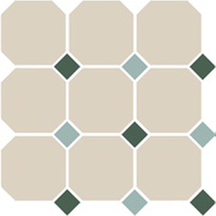 TopCer Octagon New White Turquoise Green B Керамогранит 30x30 см, Португалия - фото 1