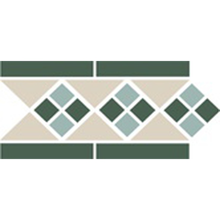 TopCer Octagon New LISBON with 1 strip (Tr.16, Dots 13+18, Strips 18) Бордюр 15x28 см, Португалия, под камень  - фото 1