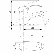 Tsarsberg TSB-835-3510 Для раковины Хром Смеситель 12,5x4x11,7 см, для раковины, Россия - фото 1 - фото 2