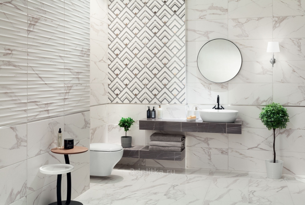 Tubadzin Domino Bonella 59,8x119,8 см, керамогранит, Польша, под мрамор - фото интерьера 1