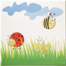 Tubadzin Pastel Robaczki 1 Декор 20x20 см, Польша - фото 1 - фото 1