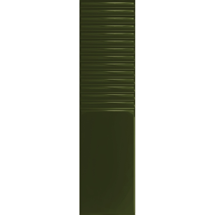 Tubadzin Groove Olive 2 Gloss Настенная плитка 7,8x29,8 см, Польша, под камень - фото 1 Tubadzin Groove Olive 2 Gloss Настенная плитка 7,8x29,8 см, Польша, под камень - фото 1
