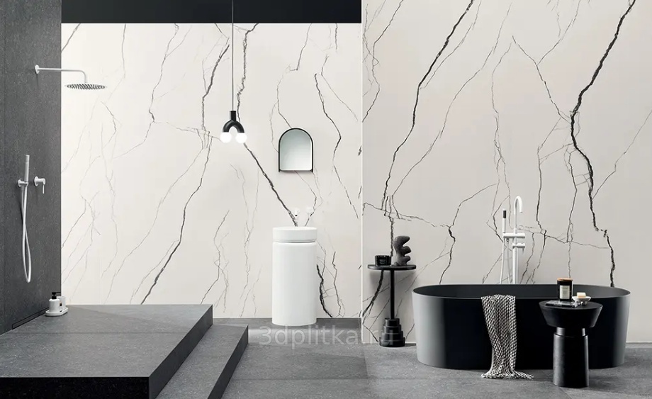 Tubadzin Stone Line 59,8x119,8, керамогранит, Польша, под мрамор - фото интерьера 1