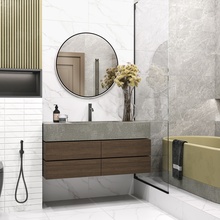 Alma ceramica Bronks 30x60, керамика, Россия, под мрамор - фото интерьера 1 - фото 1