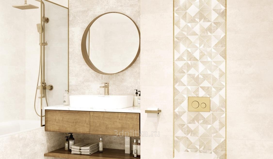 Alma ceramica Piemonte 24,9x50 см, керамика, Россия - фото интерьера 1