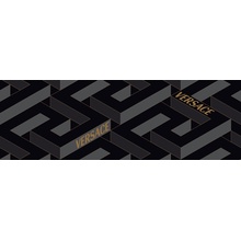 Versace Icons G0028360 Fascia La Greca Black Бордюр 20x60 см, Италия, под обои  - фото 1 - фото 1