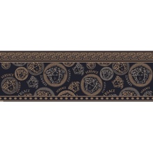 Versace Icons G0028370 Fascia Medusa Black Бордюр 20x60 см, Италия, под обои  - фото 1 - фото 1