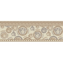 Versace Icons G0028372 Fascia Medusa Cream Бордюр 20x60 см, Италия, под обои  - фото 1 - фото 1