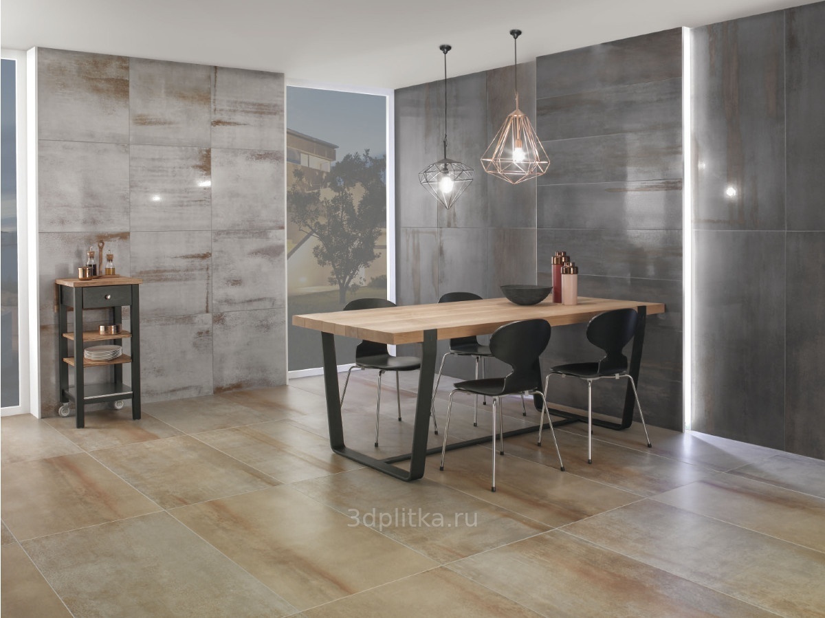Villeroy&Boch Metallic Illusion 60x60, керамогранит, Германия, под металл - фото интерьера 1