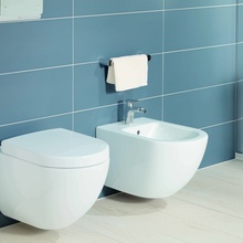 Villeroy&Boch Verity Design 54030001 одно отверстие Биде подвесное 56x37,5x35 см, Германия - фото 1 - фото 2
