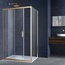 Vincea Alpha VSR-3AL8012CLG Стекло прозрачное/Профиль Брашированное золото 80х120 Душевой уголок 80x120x195 см, Италия - фото 1